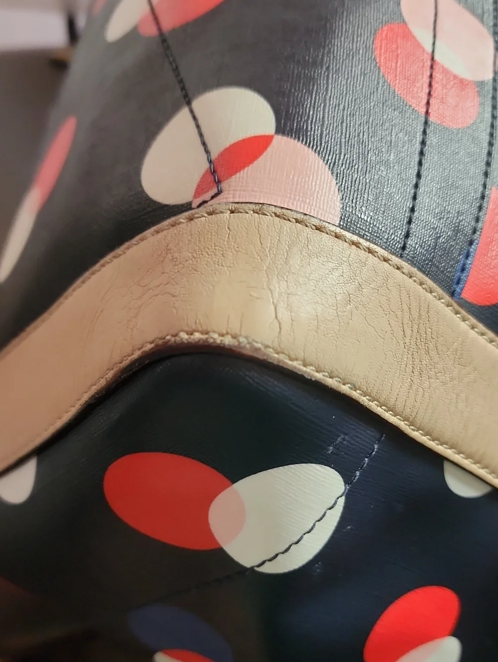Kate Spade Storybook Navy Polka Dot Tote Good Used Condition Read Description